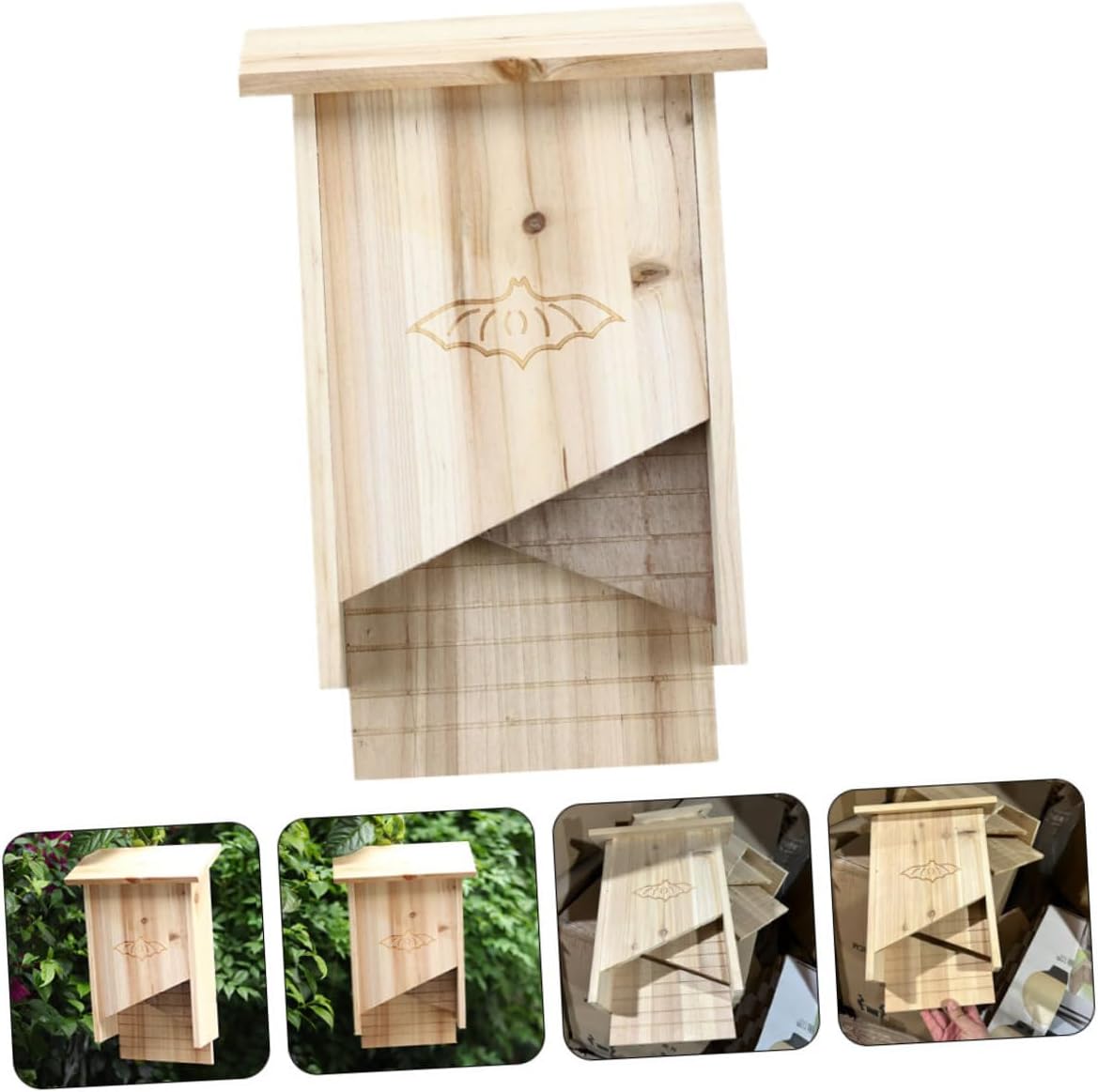 Bat House Outdoor Shelter Lightweight Bat Box for Garden Easy to Install for Courtyard Use