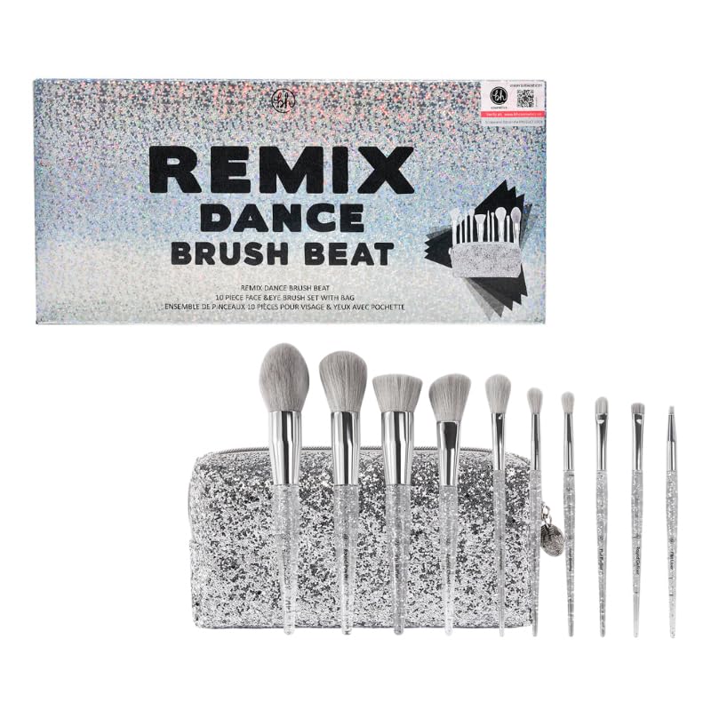 BH STUDIO PRO Remix Dance Brush Beat - 10 Piece Brush Set Premium Cosmetic Makeup Brush Set for Foundation Blending Blush Concealer Eye Shadow-image-29