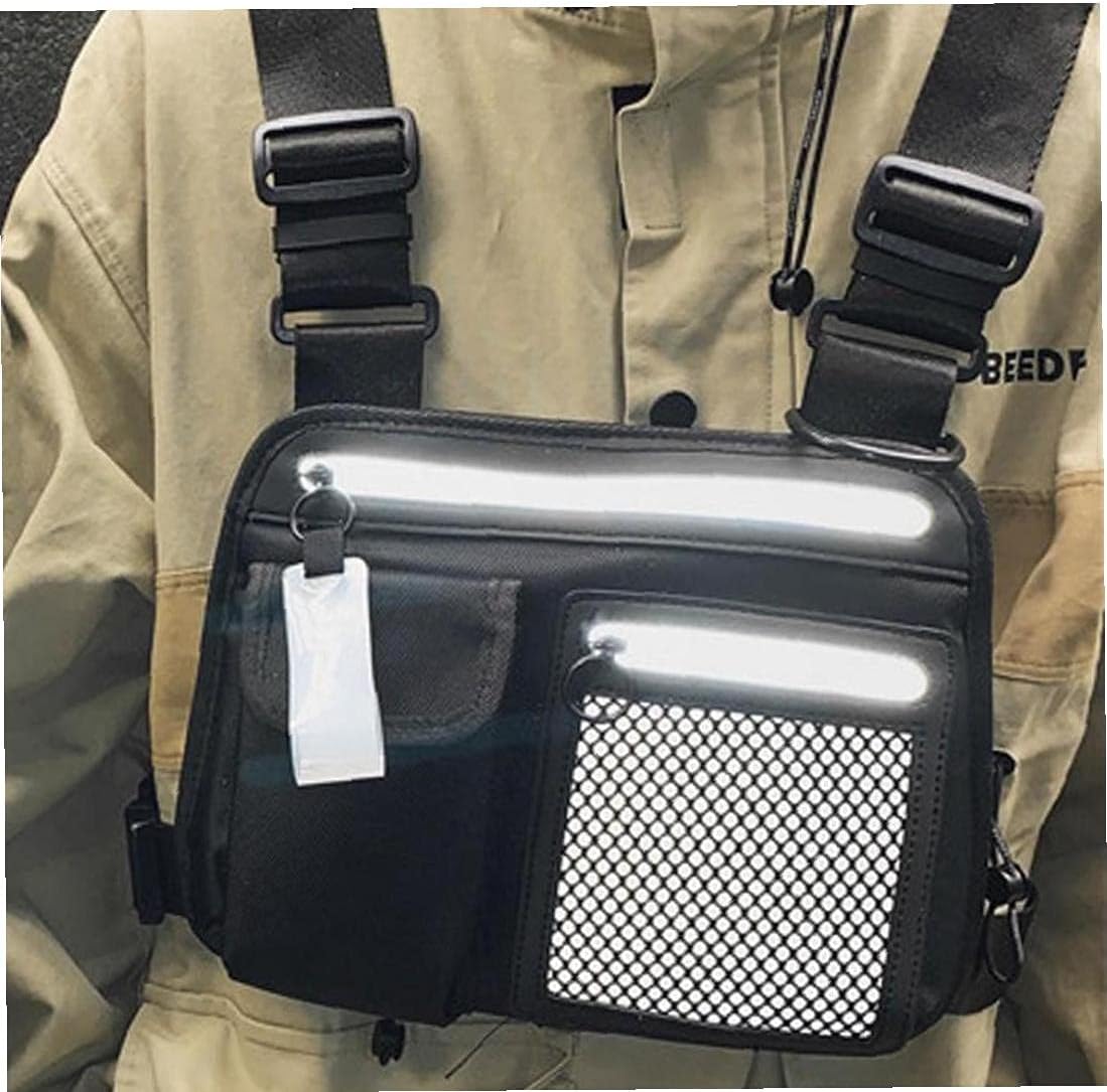 Chest Rig Bag Mens Shoulder Bags Hip Hop Streetwear Functional Waist Packs Adjustable Pockets Waistcoat for Men Women