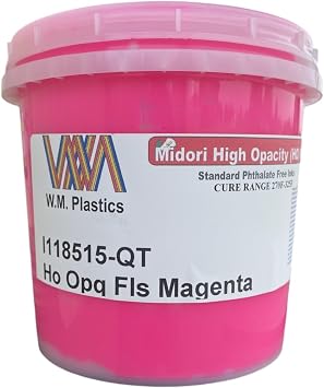 Plastisol Ink for Screen Printing-Quart Fluorescent Magenta