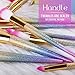 Docolor Makeup Brush Set, 17Pcs Professional Makeup Brushes Foundation Blending Blush Concealer Eye Shadow Cruelty-Free Synthetic Face Liquid Powder Cream Cosmetics Brushes with Rainbow Box
