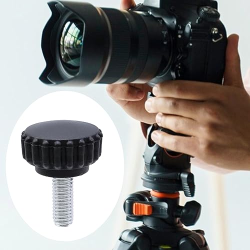 Miniatura 4 de Antrader Tornillo de pulgar moleteado de rosca macho M6 x 16 de 16 piezas en tipo cabeza redonda, cierre de extracción rápida, perillas de sujeción