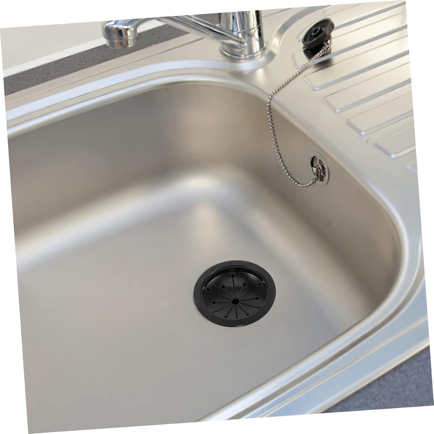 2pcs Garbage Disposal Splash Guard Sink Baffle Removable Food Waste Disposer Accessory Durable Material Easy Installation Black