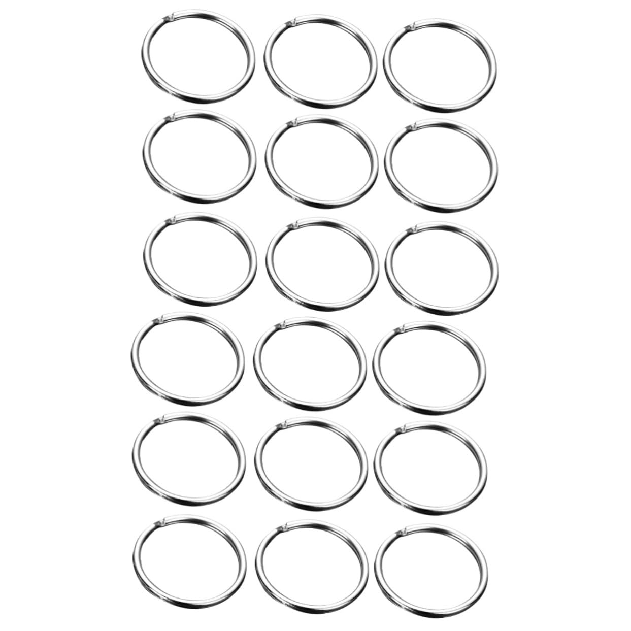 Porte-clés pour le bricolage Lurrose en lot de 200 pièces circular fendu pour vos clés silver