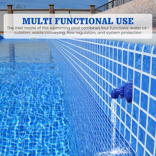 Miniatura 7 de Bordeag Boquilla De Entrada Para Piscina Giratoria 360 , Boquilla De Entrada Para Piscina De 32 Mm, Con Abrazaderas De Manguera Y Cinta De Sellado Impermeable, Kit De Montaje Para Piscina, Boquilla