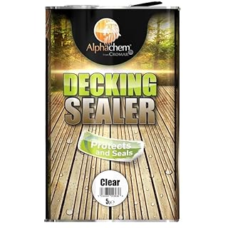 CROMAR AlphaChem Decking Sealer, Clear – 5L | Deck Protector Treatment | Wood Decking | Water-Repellent Timber Protection for Decking & Exterior Wood