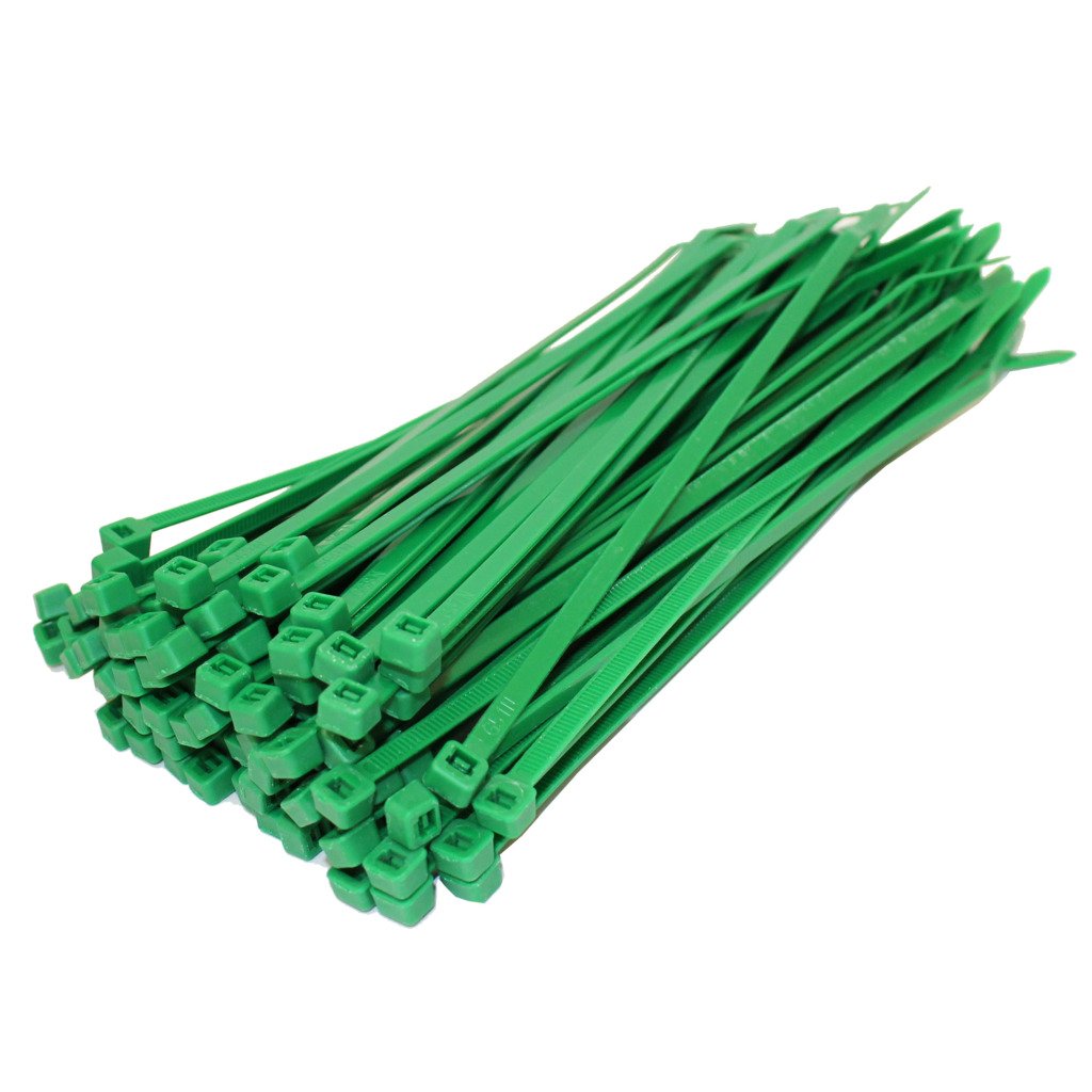 All Trade Direct Green 1000 X Cable Ties 140Mm X 3.6Mm Zip Tie Wraps Bases