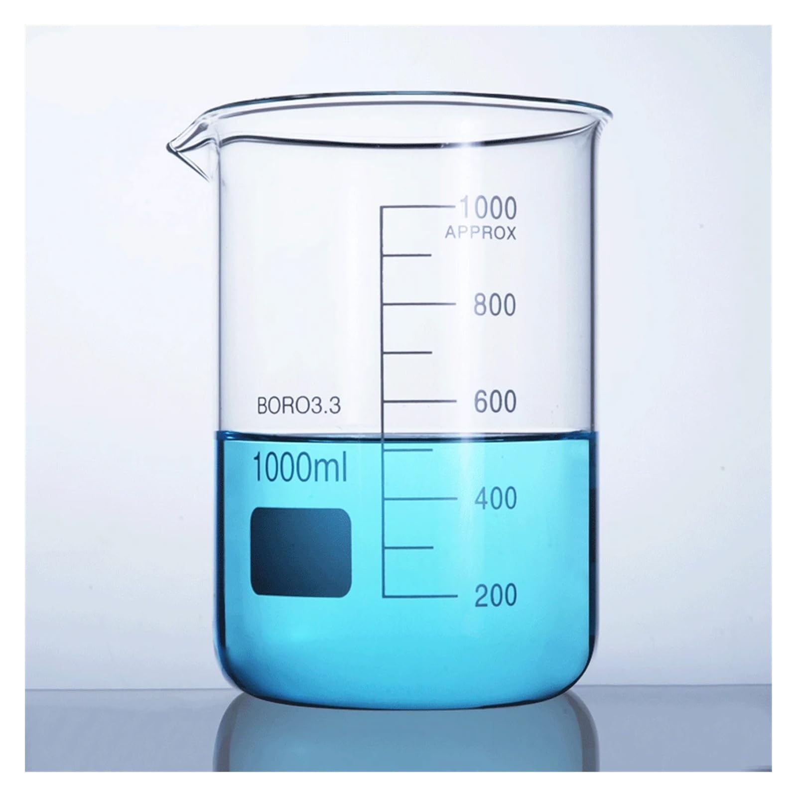Esperimento chimico della vetreria da laboratorio in vetro graduato da 25/50/100/150/200/250/400/500/600 da 800 ml(250ml 4 PCS)