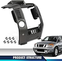 Vista 2 de PIT66 Panel de instrumentos de consola central para tablero de instrumentos, bisel compatible con Nissan Titan SE y XE 2004-2006, Armada SE
