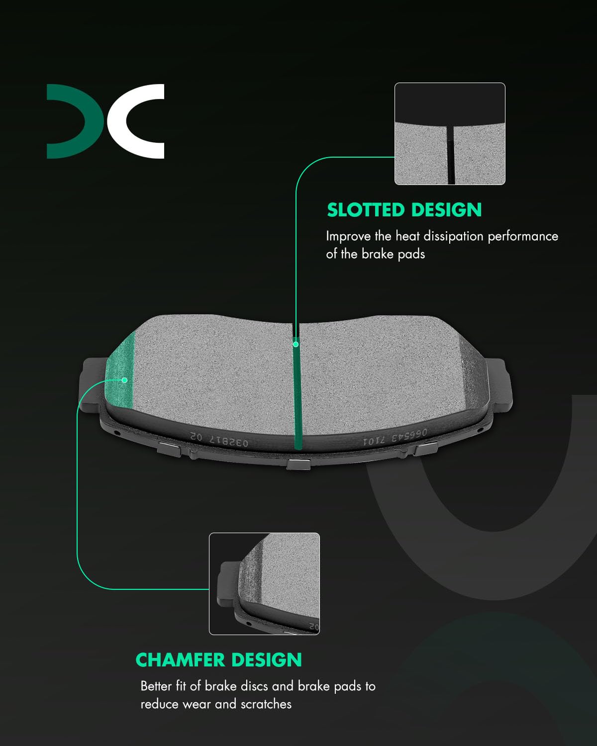 Amazon.com: Ceramic Brake Pads Kits,SCITOO 8pcs Brakes Pads