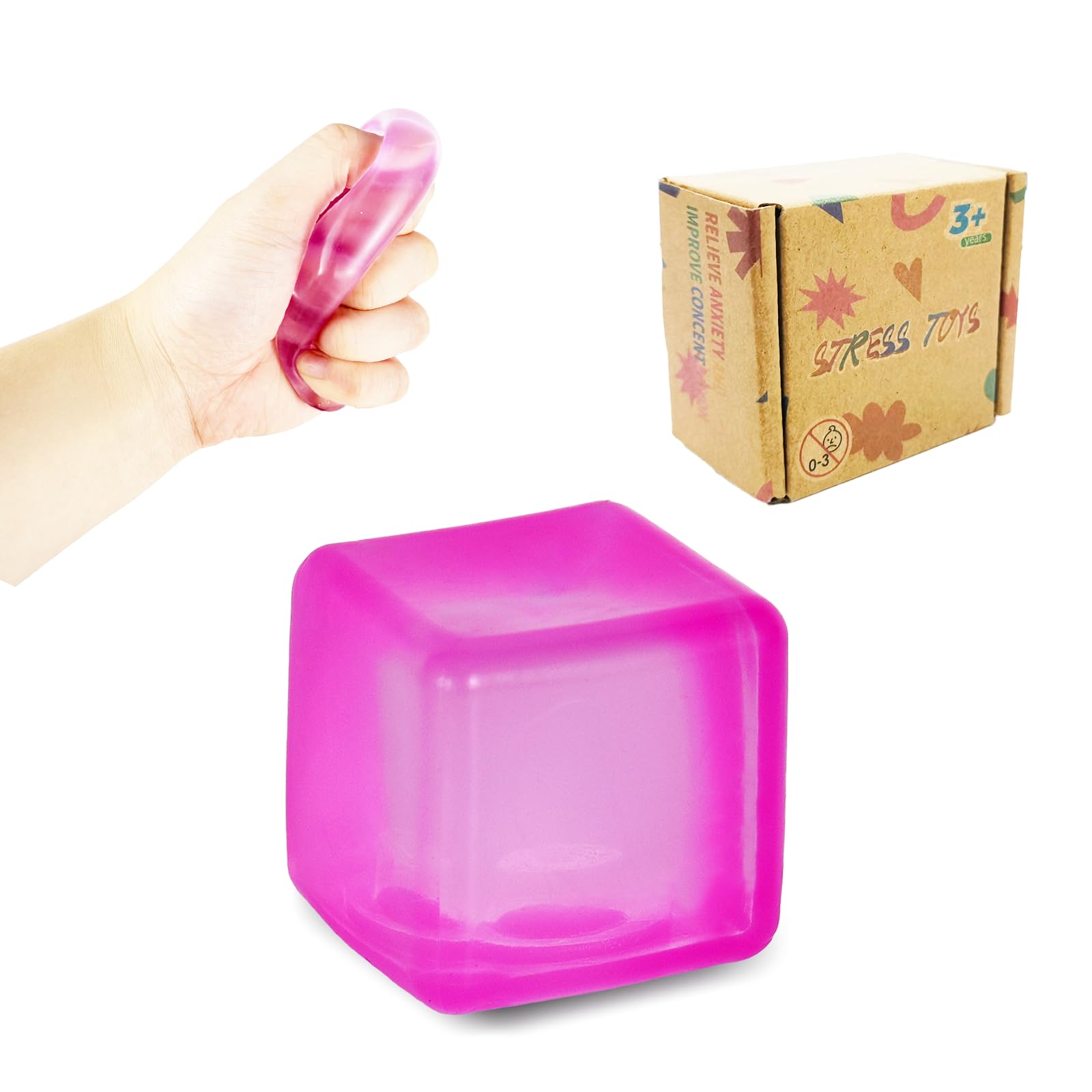 FazaVexior 1-Pack 3.5cm Squishy Squeeze Toys – Stress Balls, Fidget Toys & Sensory Toys for Kids 3+ | Anxiety Relief, Stress Relief, Durable Design Won’t Fall Apart