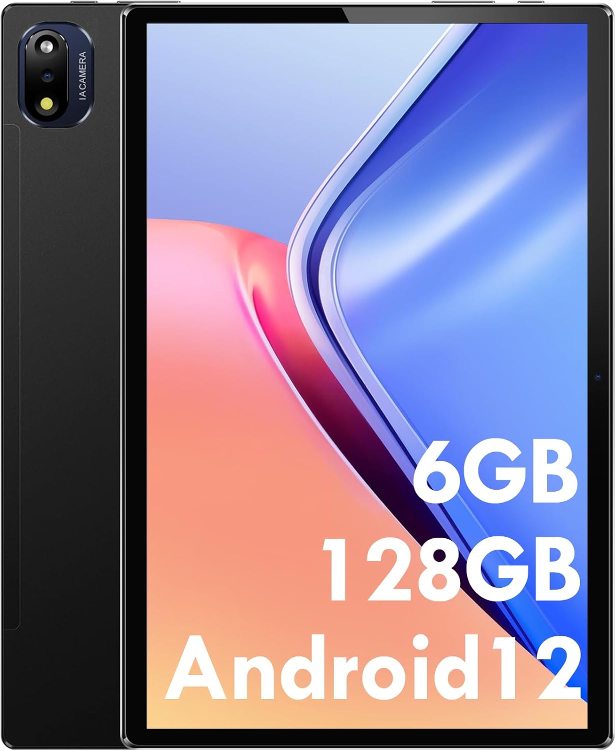 BRILLAR Android 12 Tablet, 10 inch Tablet, 6GB RAM+128GB ROM(1TB TF), Octa-Core, 8000mAh Battery,5GWiFi, 13MP+8MP, Bluetooth5.0(Black)