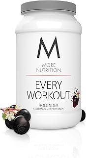 MORE NUTRITION Every Workout 1 x 700 g Pulver - Fitness Booster mit Creatin f&uuml;r mehr Power und Pump beim Krafttraining Holunder