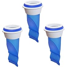 3 Pack Shower Floor Drain Backflow Preventer, Waterless Trap Seal, One Way Valve, Adjustable Silicone Sink Floor Drain Trap for Pipes Tubes in Toilet Bathroom Kitchen Blue