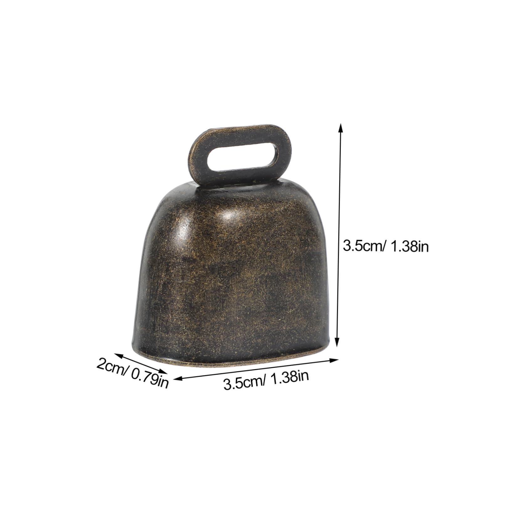 BESPORTBLE 4pcs Small Cow Bells for Crafts Steel Bells Anti-Lost Farming Accessories Iron