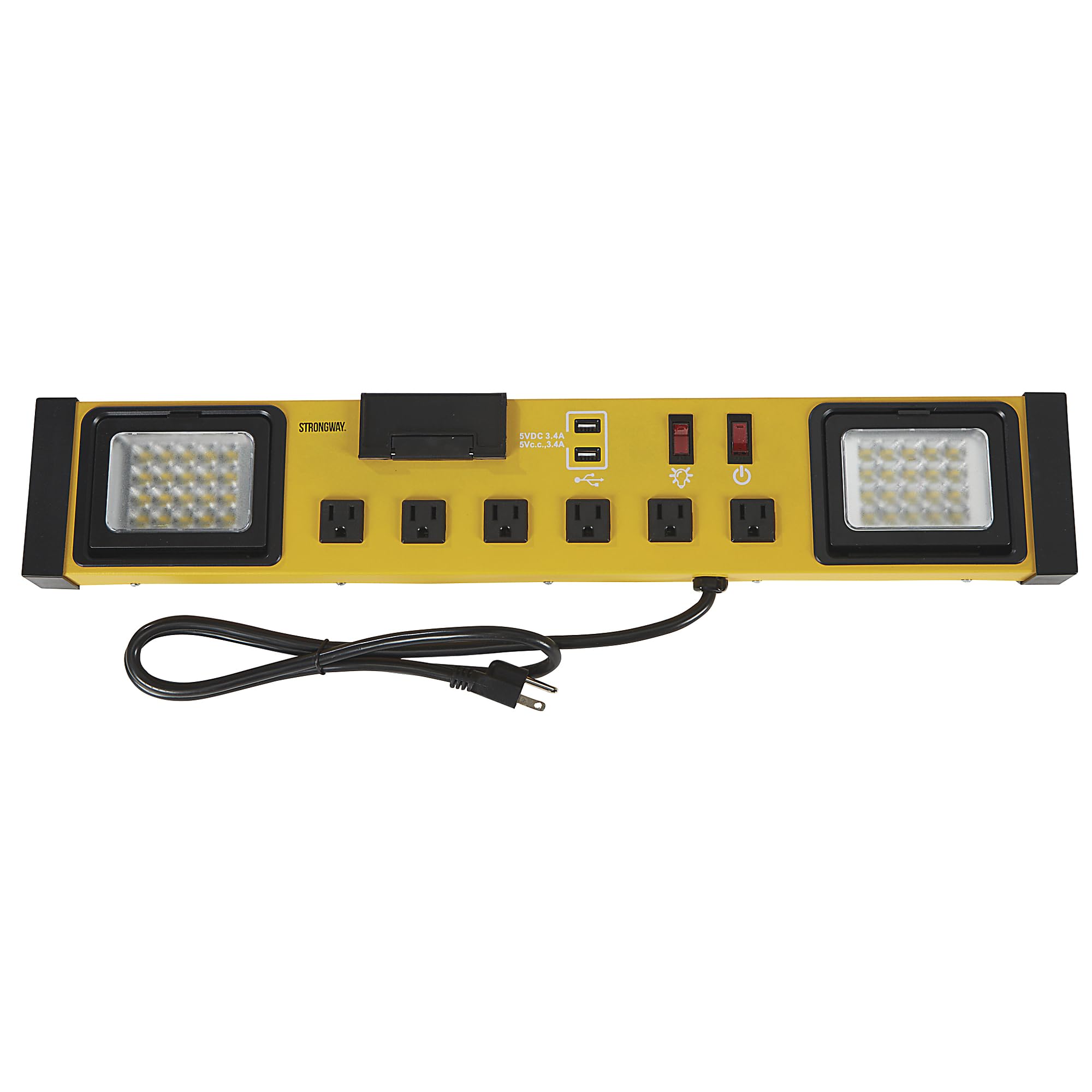 Strongway 6-Outlet Power Bar, 14/3 Ga., 15 Amps