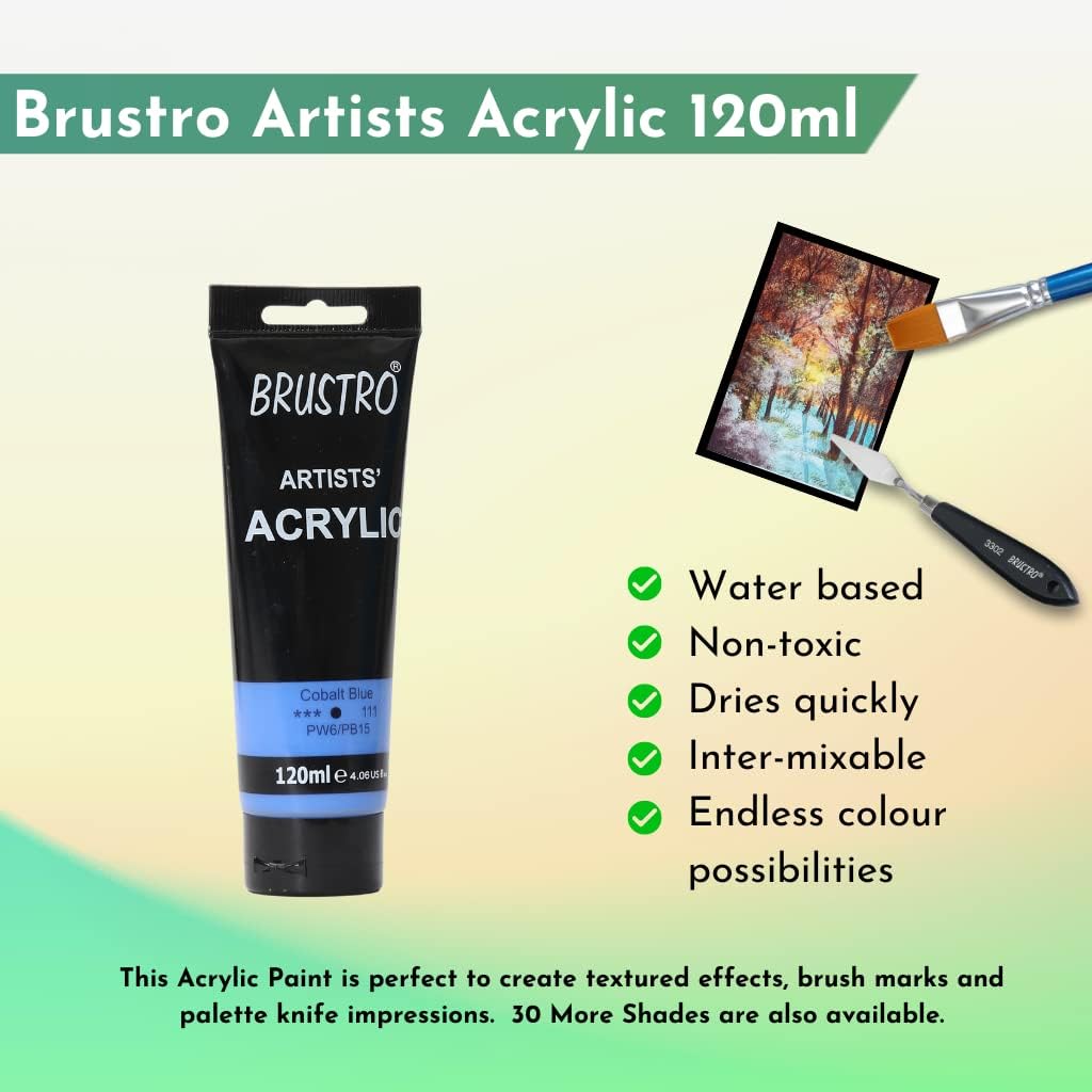 BRUSTRO Artists Acrylic 120ml Cobalt Blue