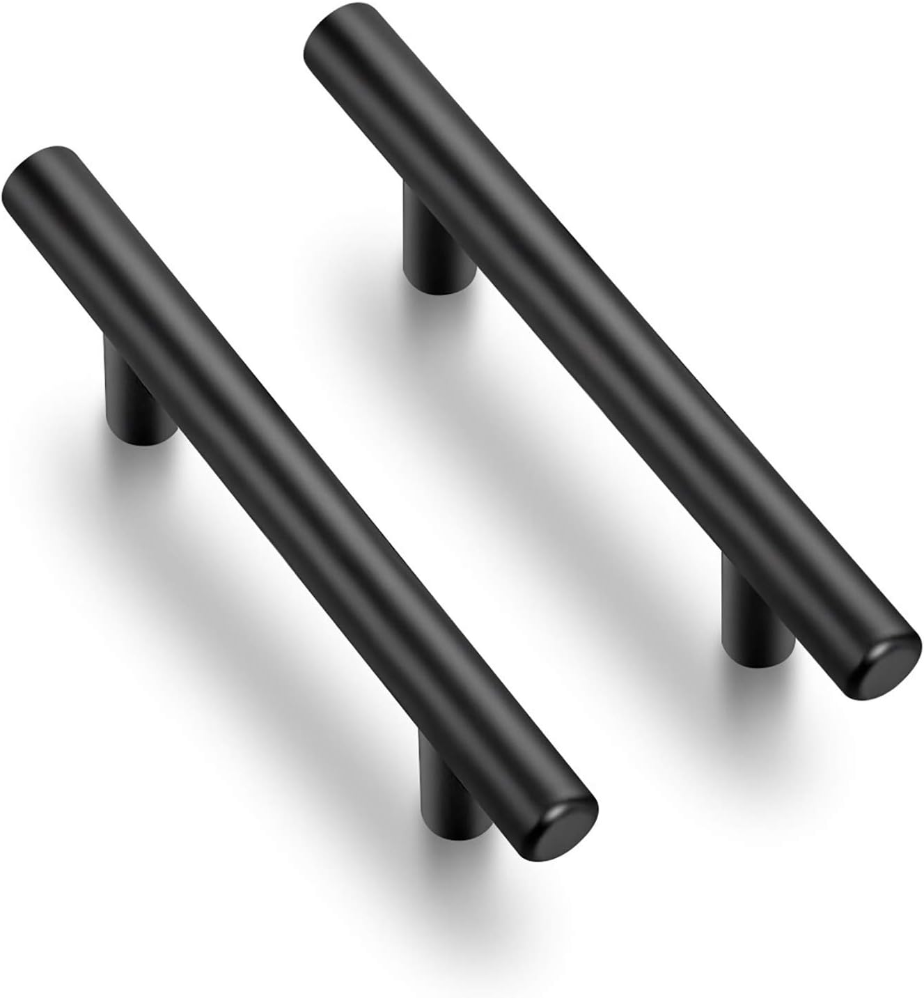 Ravinte 4 Pack 5'' Cabinet Pulls Matte Black Stainless Steel Kitchen Drawer Pulls Cabinet Handles 5”Length, 3” Hole Center 4 5 Inch (3 Inch Hole Center)