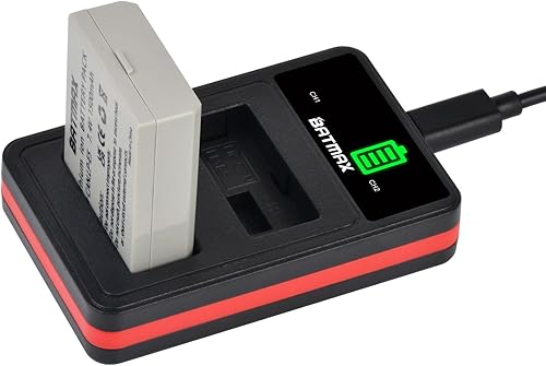 Miniatura 5 de Batmax Paquete de 2 baterías LP-E5 + LED Dual Bulit-in USB cargador con puerto tipo C para Canon EOS Rebel XS, Rebel Xsi, Rebel T1i, 1000D, 500D,