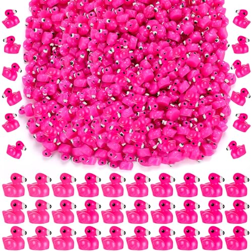 DBLZKJ 100pcs Mini Flamingos - Cute Tiny Pink Flamingos to Hide for Garden Lawn Tiny Resin Animals for Cake Yard Fairy Garden Dollhouse Landscape and Crafts