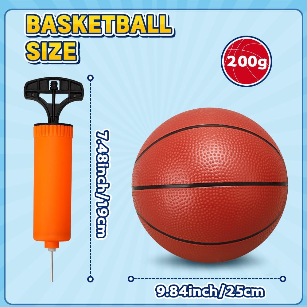 Mechaniker 25cm Mini Basketball für Indoor-Mini-Basketballkorb, Kleiner Ersatz-Softball für aufblasbaren Pool, Strand-Sandkasten, Outdoor Geschenkpaket für Kleinkinder, Kinder und Erwachsene, 5 Stück