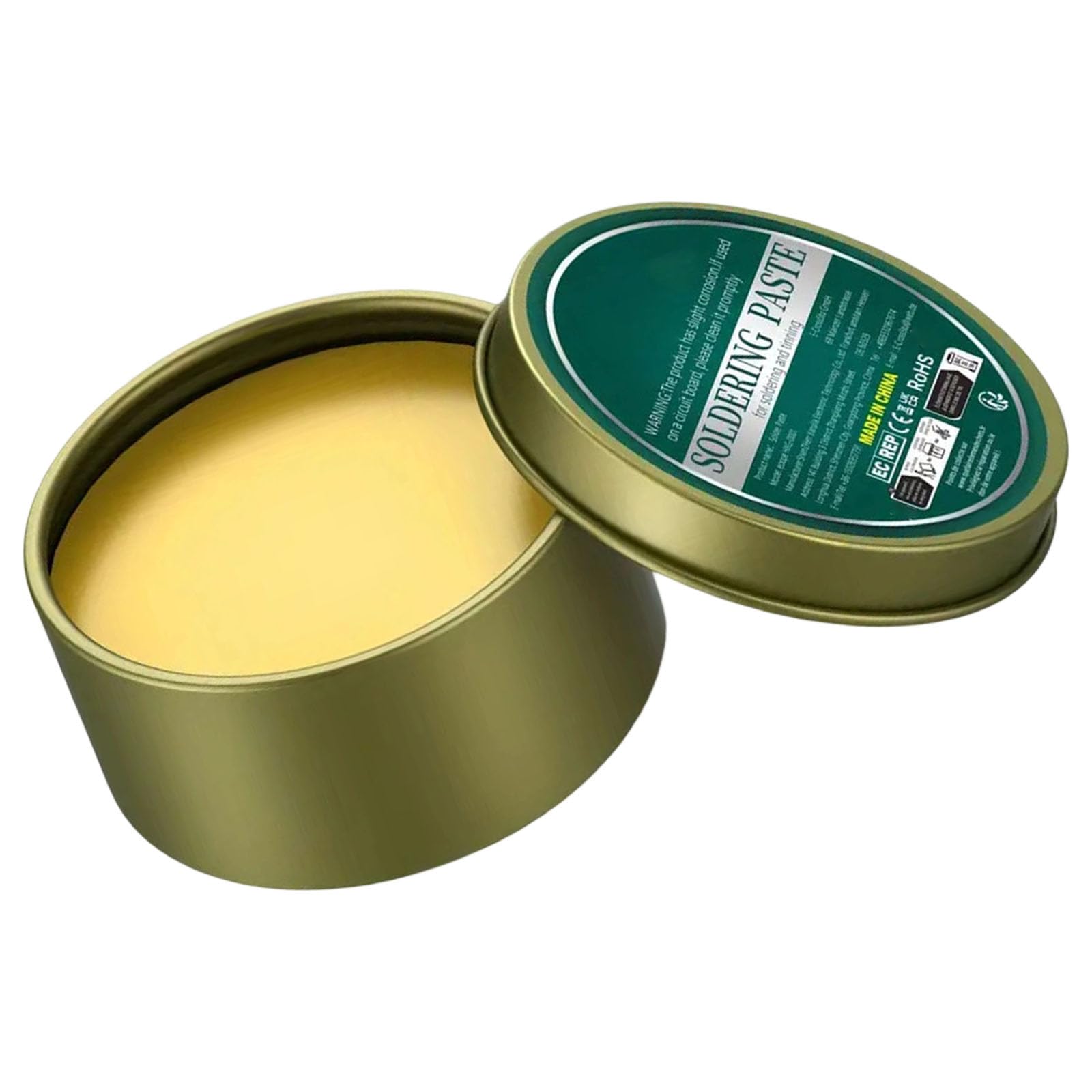 Maintenance Solder, Round Tin Rework Flux with Smooth Handling, Built for Manual Electronics Service Jobs Circuit Board Repair Flux Electronics Rework Manual Soldering Tin Jar Joint Upkeep