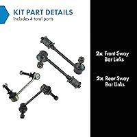 Vista 2 de TRQ Juego de eslabones estabilizadores de barra estabilizadora delantera y trasera compatible con Lexus GX470 2003-2009 2003-2022 Toyota 4Runner