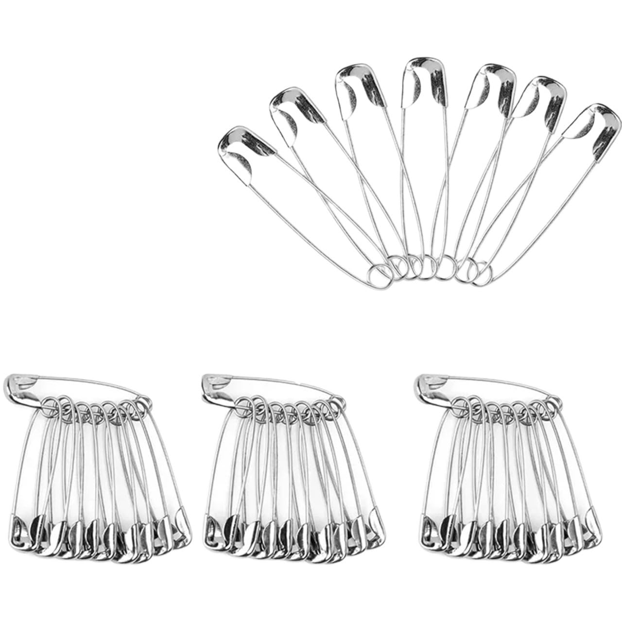 Pins 50/100Pcs Pins Steel Assorted Brooch For Cloth Pinning Sewing Accessories(Silver,100Pcs Length 28mm)