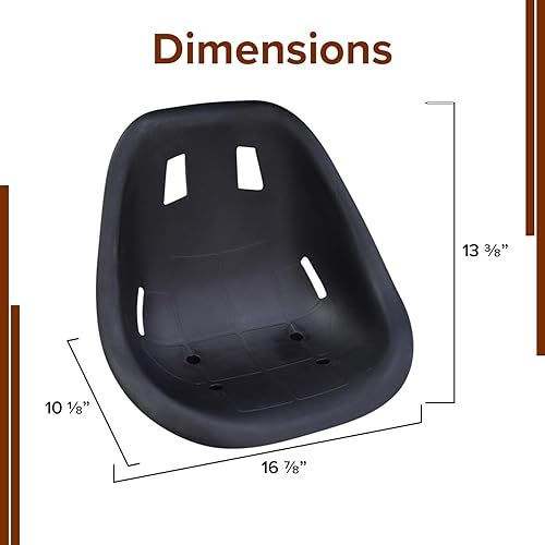 Miniatura 5 de AlveyTech Asiento de repuesto para el kit de accesorios de lujo para aeropatineta, solo asiento, acabado negro brillante de plástico, asientos para