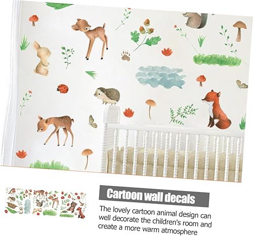 Miniatura 7 de 1 juego de pegatinas de pared para habitación de bebé, calcomanías de pared de dibujos animados, decoración de animales, calcomanía para dormitorio,