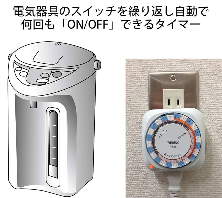 (未使用･未開封品)　リーベックス(Revex) コンセント タイマー スイッチ式 24時間 プログラムタイマー PT25 v1yptgt 24時間プログラムタイマー2 PT25 – ナカバヤシ株式会社 REVEX