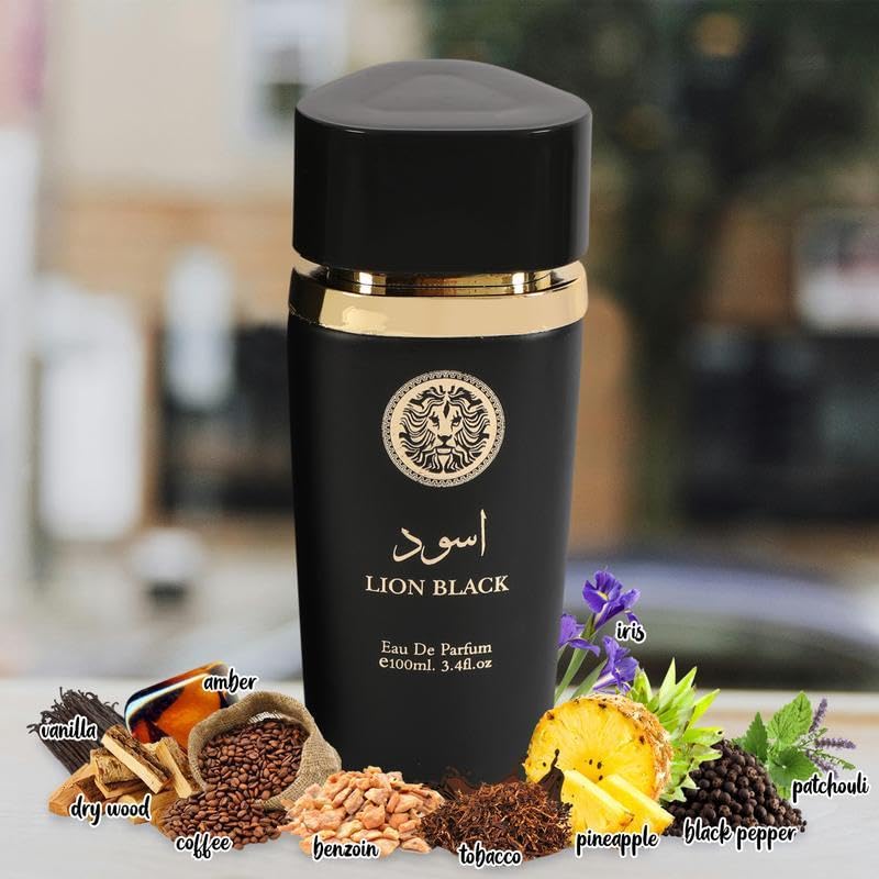 Miniatura 7 de Juego de perfumes de inspiración árabe, colección de 6 botellas, ámbar Oud, ámbar azul, Klamath, Aswad Noir, Klamath, 6PM Mist, 3.4 onzas líquidas