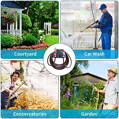 NovaNox Schlauchhalterung Schwarz/orange - Platzsparende Aufbewahrung Für Gartenschläuche