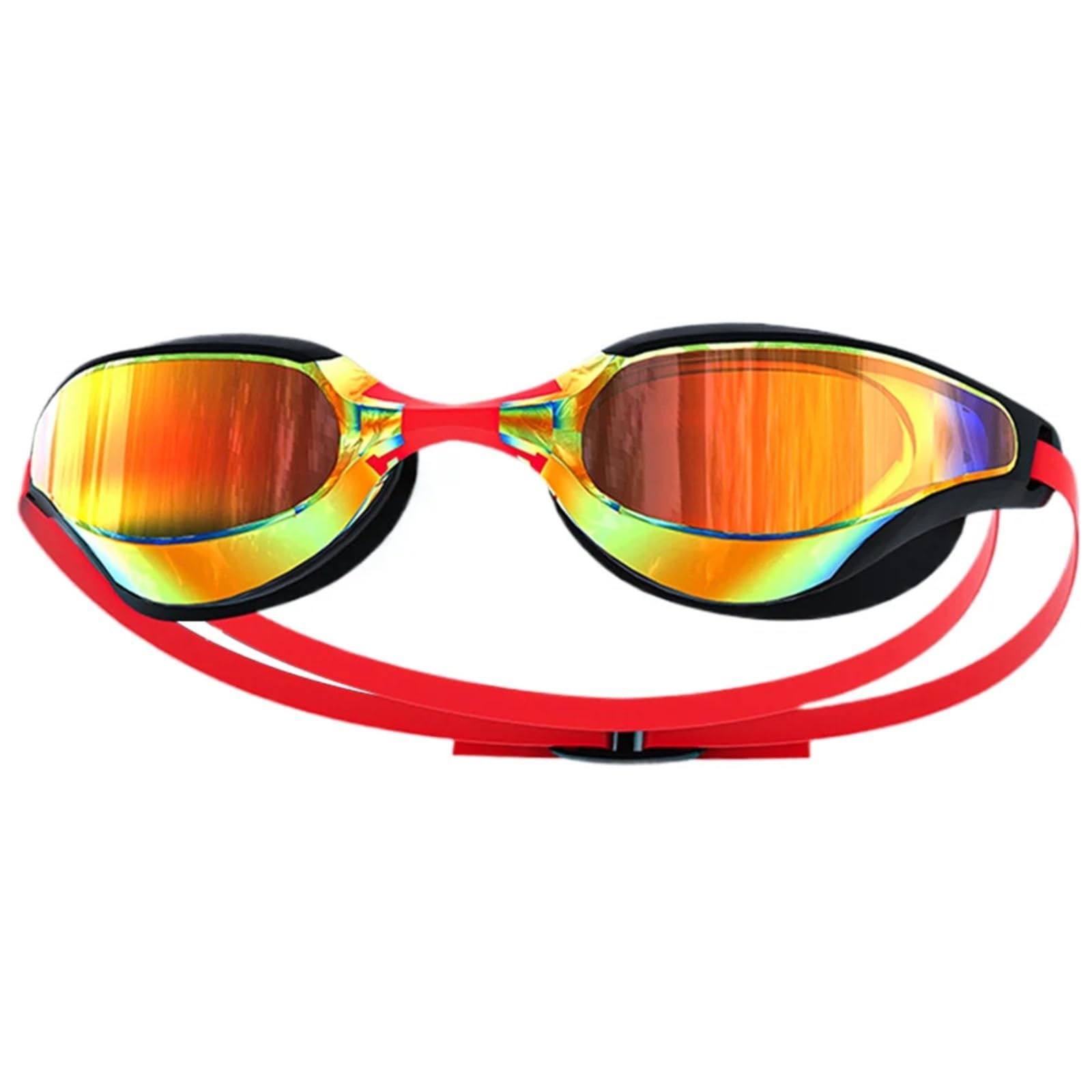 JUANYAO Occhiali Da Nuoto Occhialini da nuoto professionali Occhialini da gara regolabili Occhialini da nuoto con vista ampia Nessuna perdita for nuotatori Per Il Nuoto(Red black)