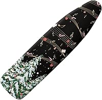 Vista 13 de Gomyblomy Cubierta antipolvo para tabla de planchar para árbol de Navidad, cubierta de tabla de planchar de Navidad con cierre de gancho y bucle