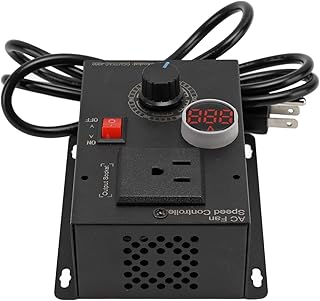 Variable Speed Controller, US Plug 110-240V Variable Speed Regulator Galvanized Iron Shell for Excitation Motors