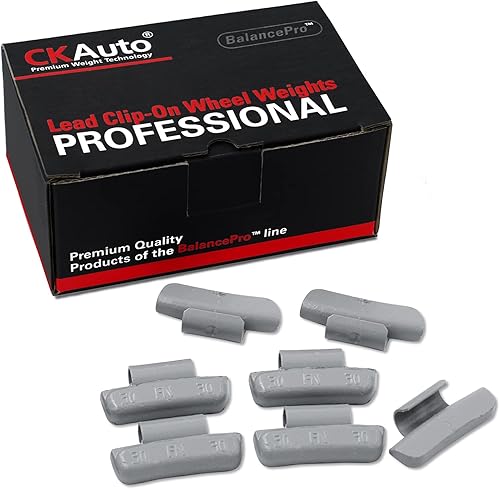 CKAuto Clip de plomo recubierto serie FN en pesos de rueda, 1.06 oz, 25pcsBox