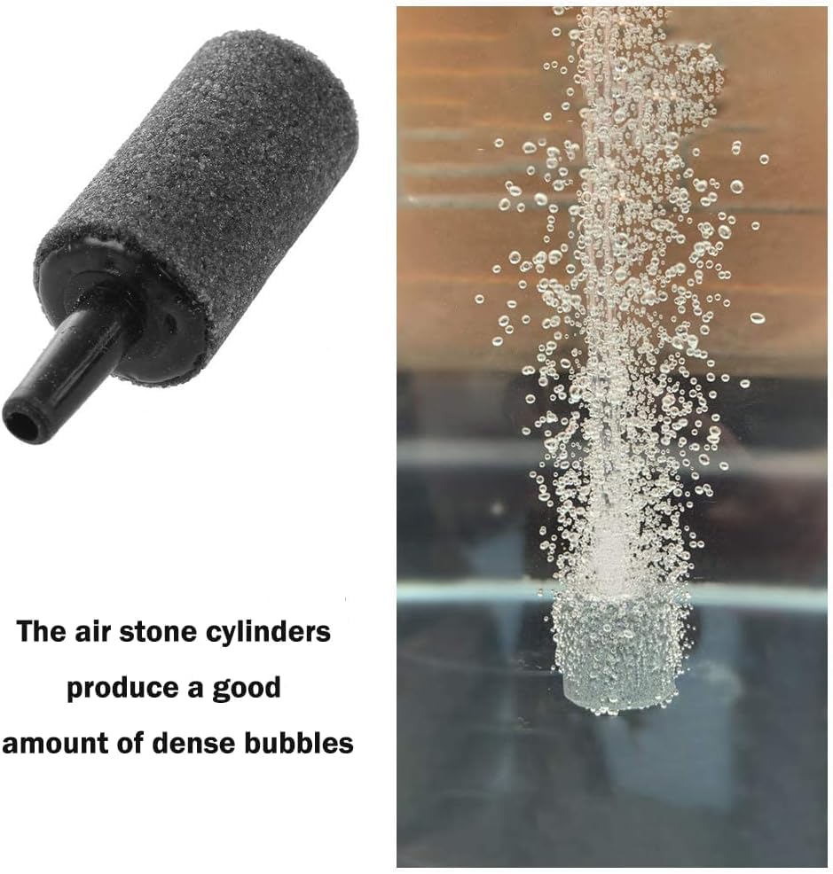 Image of 1 Inch Air Stone,Aquarium Air Stones, Cylinder Bubble Diffuser Airstone Fish Tank Bubbler Air Pump Accessories for Aquariums Hydroponics Grey (12 Pack)