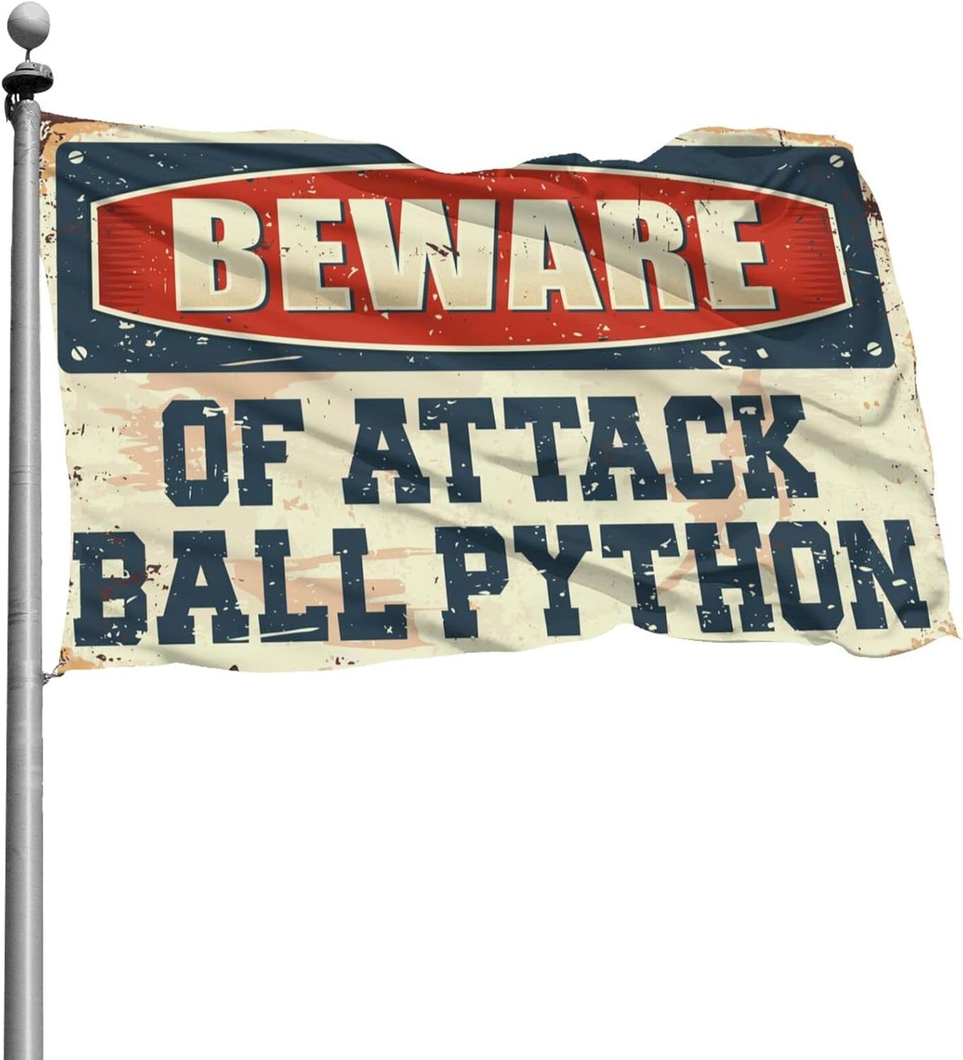 Amazon.com: Dsocuiubos Dorm Flags for Guys Beware of Attack Ball Python ...