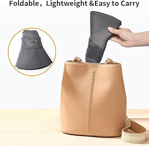 Miniatura 4 de Sombreros de sol para hombres y mujeres, sombrero de pesca UPF 50+ transpirable de ala ancha de verano con protección UV