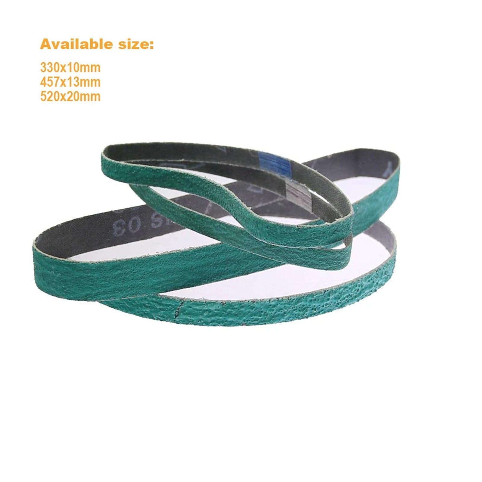 4 Stück Zirkonoxid-Schleifbänder 330/457/520 mm Mini-Bandschleifer-Teile for Metall und Holz(P60x520x20mm)