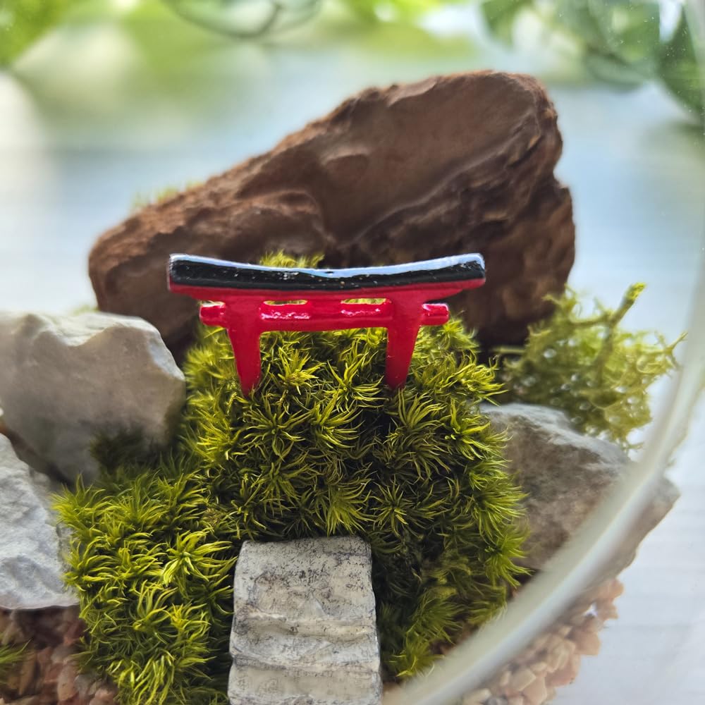 Amazon | 苔プリ ガラスドーム 12cm 鳥居タイプ ローズピンク