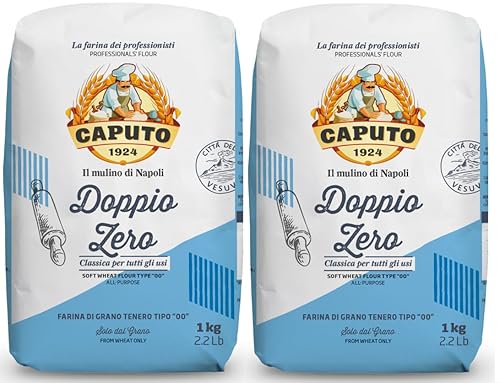 Antimo Caputo Harina Clásica Multiuso (Doppio Zero) - 2.2 lb (1 kg) - Paquete de 2