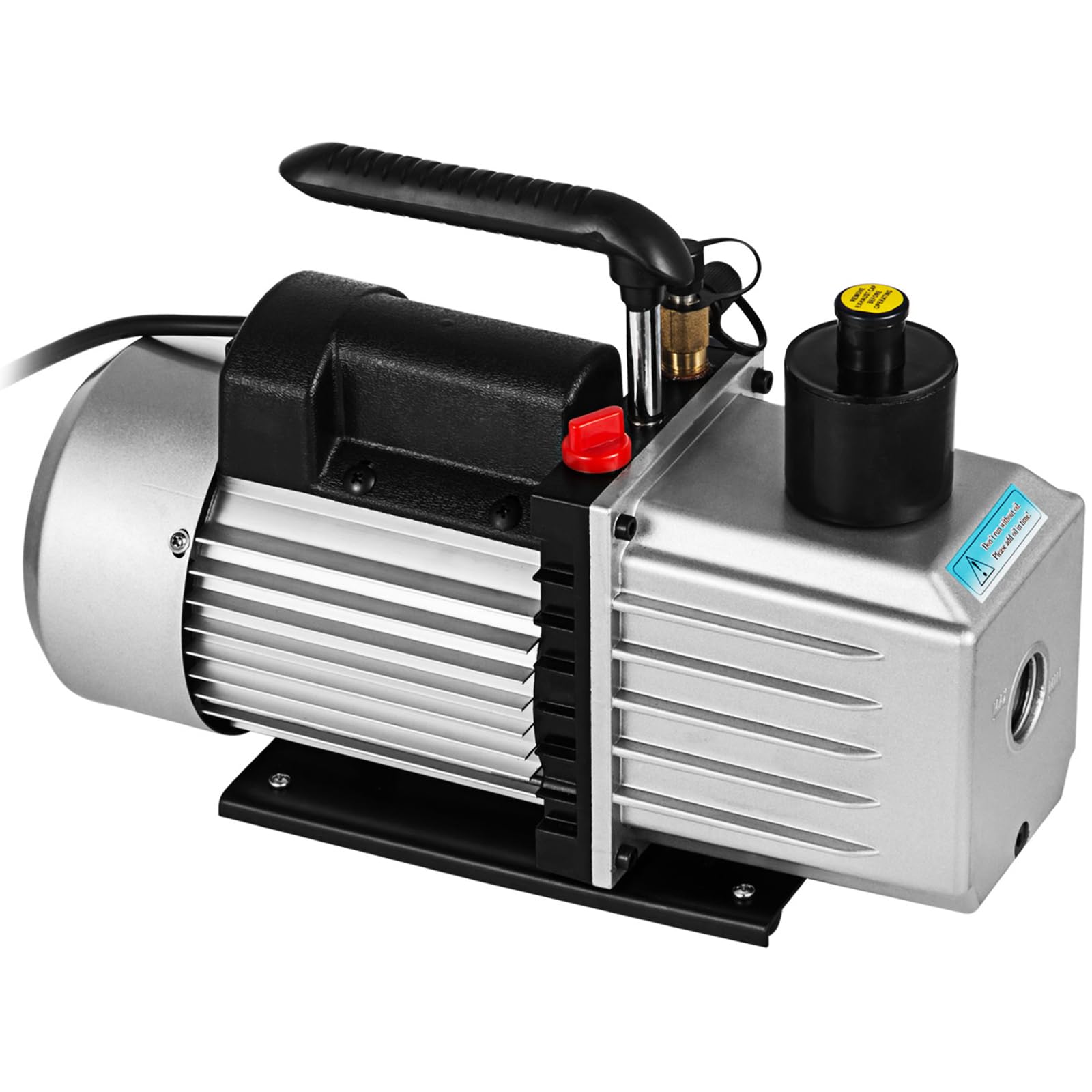 VEVOR Vakuumpumpe 8 CFM 3/4 HP Zweistufige Klimaanlagen-Vakuumpumpe 220V 0,3 PA Ultimatives Vakuum Kältemittel HVAC Werkzeug für Automobile Reparatur Vakuum Evakuierung