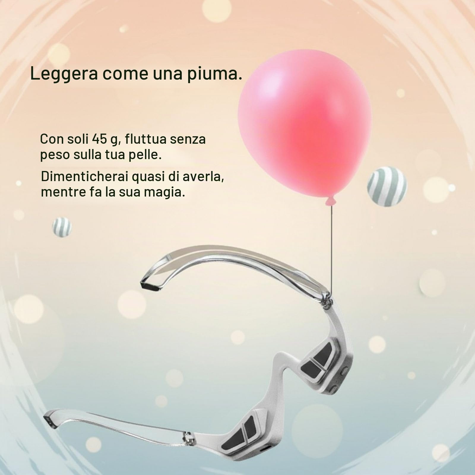 Occhiali per terapia sotto gli occhi a luce rossa con microcorrente, 4 modalità di trattamento per ridurre occhiaie, gonfiore, rughe e linee sottili, massaggiatore oculare ricaricabile per alleviare