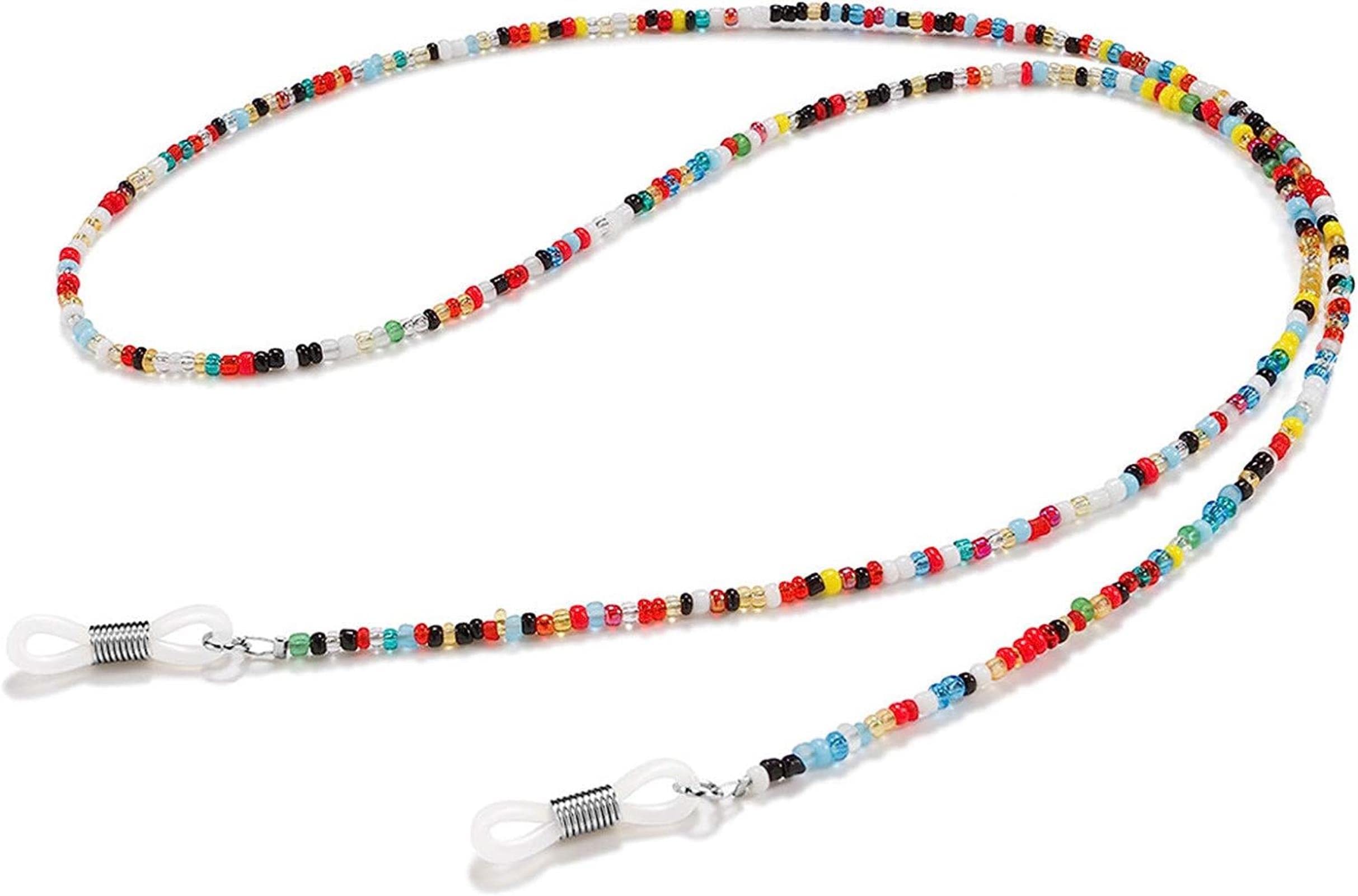 REVAHI Brillenband Karabiner Brillenzubehör Brillenkette Kordelkette Brillen Lanyard Kette s und Brillenkette Damen (Mehrfarbig, Einheitsgröße)