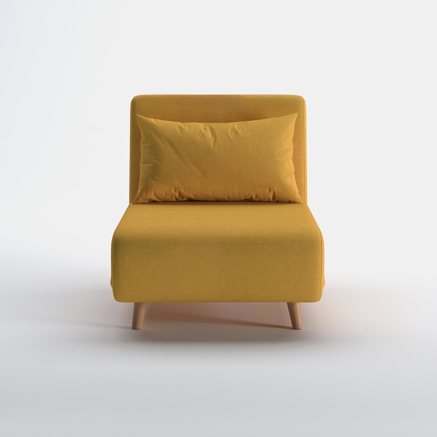 Convertible Sleeper Chair, 3 in 1 Folding Single Chair Sleep Turns into Bed, Sofa Bed for Adults, Foldable Twin Chaise Lounge for Living Room, Bedroom (Mustard, 31.9“W)