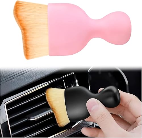 Cepillo de detalles para automóvil, cepillo para quitar el polvo interior del automóvil, herramienta de limpieza de cerdas suaves para automóvil,