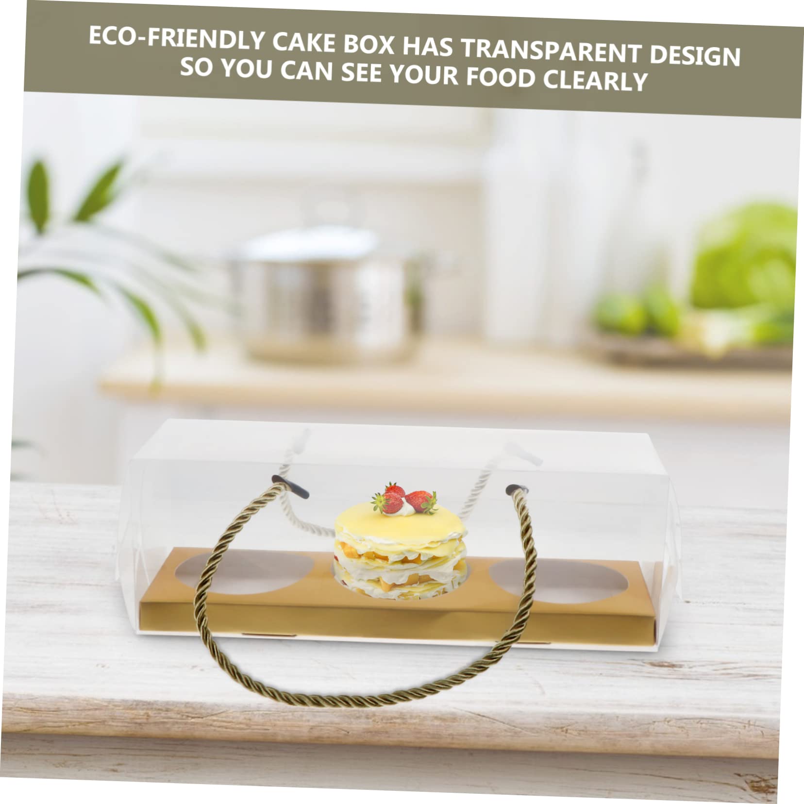 Kichvoe 10pcs Transparent -yolk Puff Boxes Bakery Packaging for Cookies and Desserts for Home Baking and Giving Strong and Sturdy Design