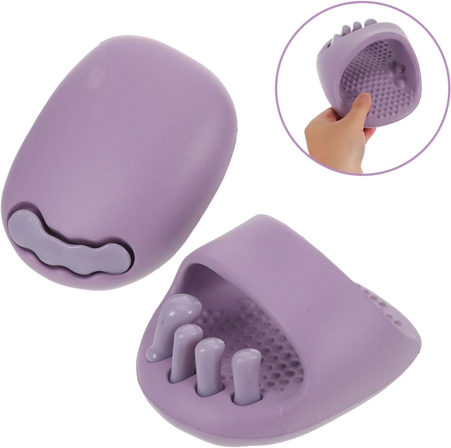 KICHOUSE Corrective Orthotic Insoles for O X Leg Alignment, Foot Supination Inserts with Separator, Arch Support Sandals for Men and Women, 1 Pair, Purple